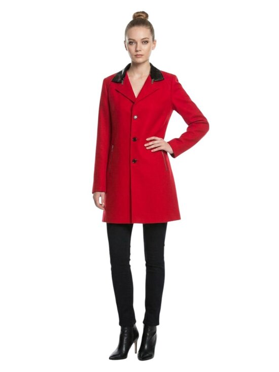 Michael Kors Jackets & Blazers - Michael Kors Red Peacoat Made in Italy, XS /US2